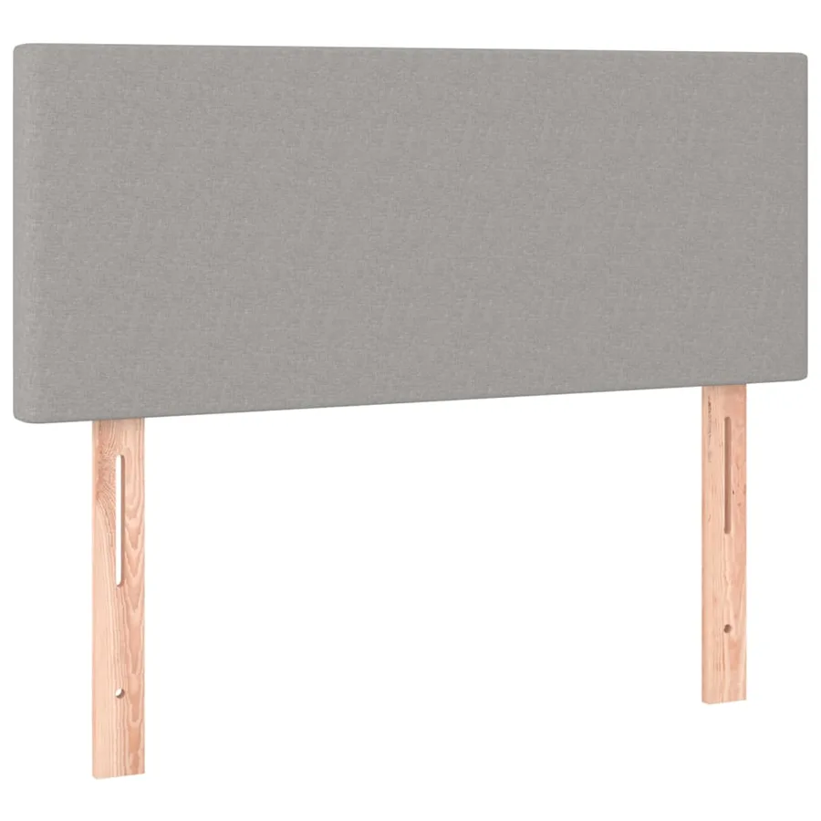 Sommier à lattes de lit avec matelas Gris clair 80x200 cm Tissu - 6