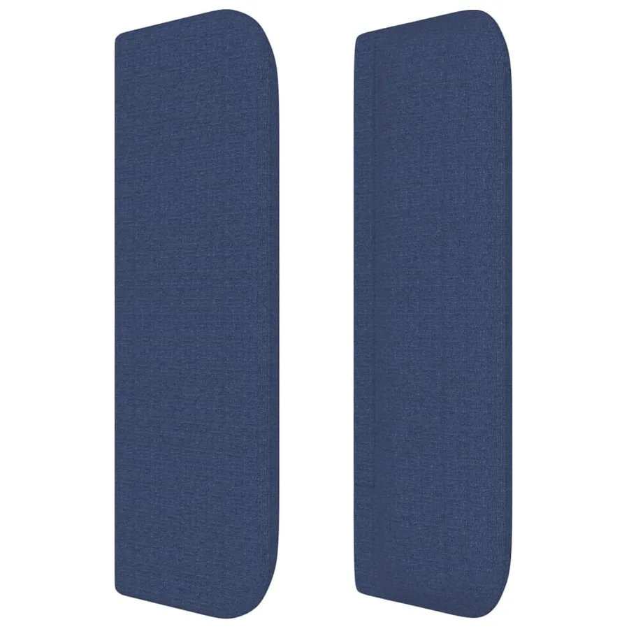 Tête de lit avec oreilles Bleu 183x16x78/88 cm Tissu - 4