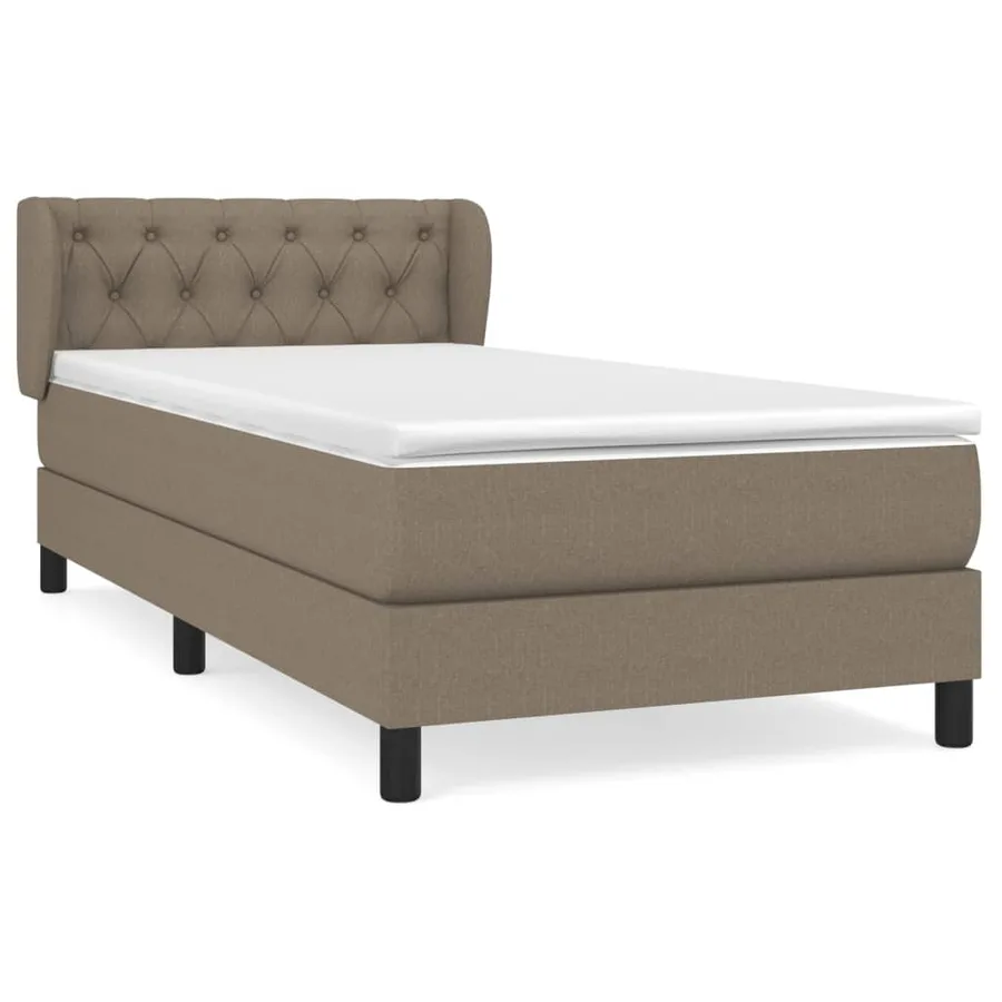 Sommier à lattes de lit avec matelas Taupe 80x200 cm Tissu - 2