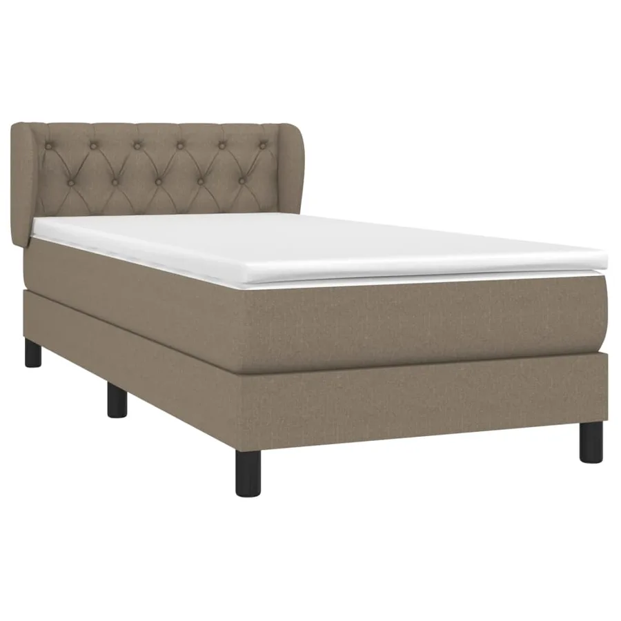 Sommier à lattes de lit avec matelas Taupe 80x200 cm Tissu - 3