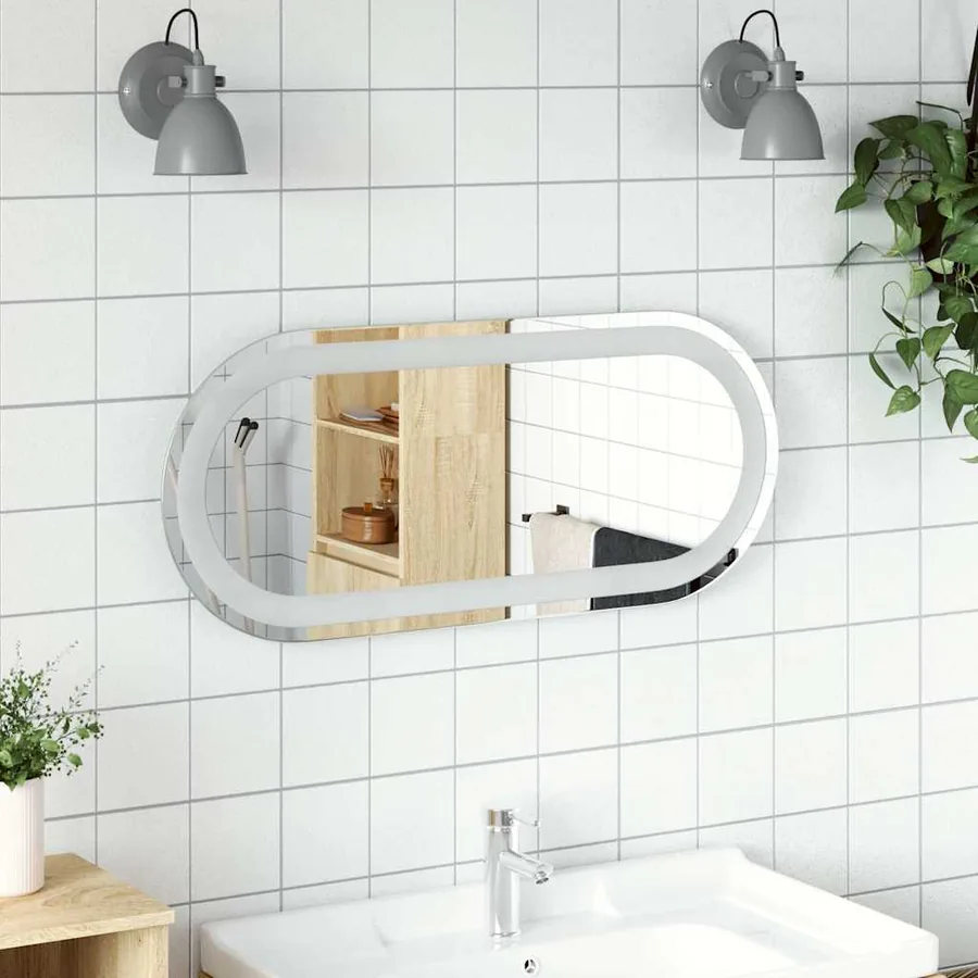 Miroir de salle de bain à LED 70x30 cm ovale