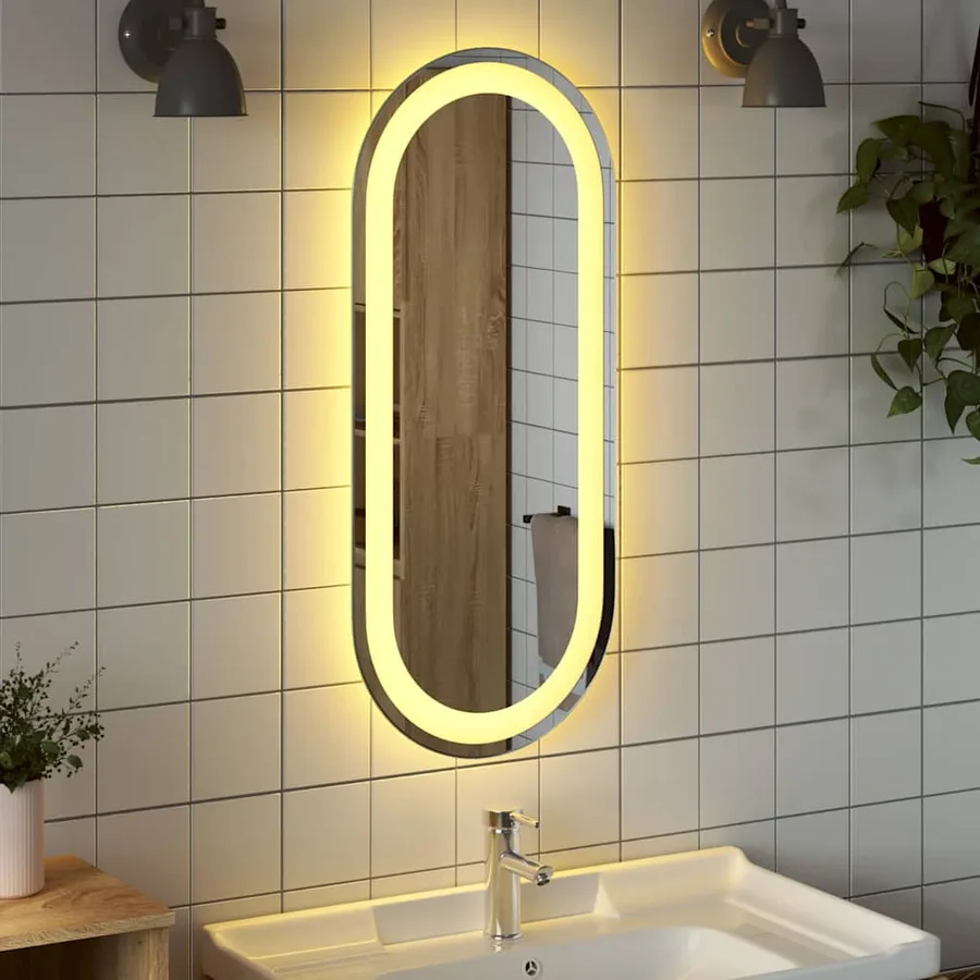 Miroir de salle de bain à LED 70x30 cm ovale - 3
