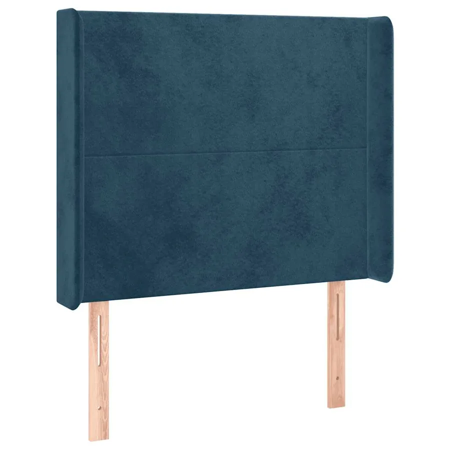 Tête de lit à LED Bleu foncé 83x16x118/128 cm Velours - 3