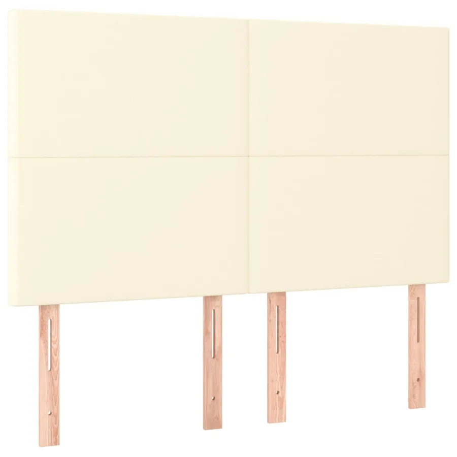 Sommier à lattes de lit avec matelas et LED Crème 140x190 cm - 7