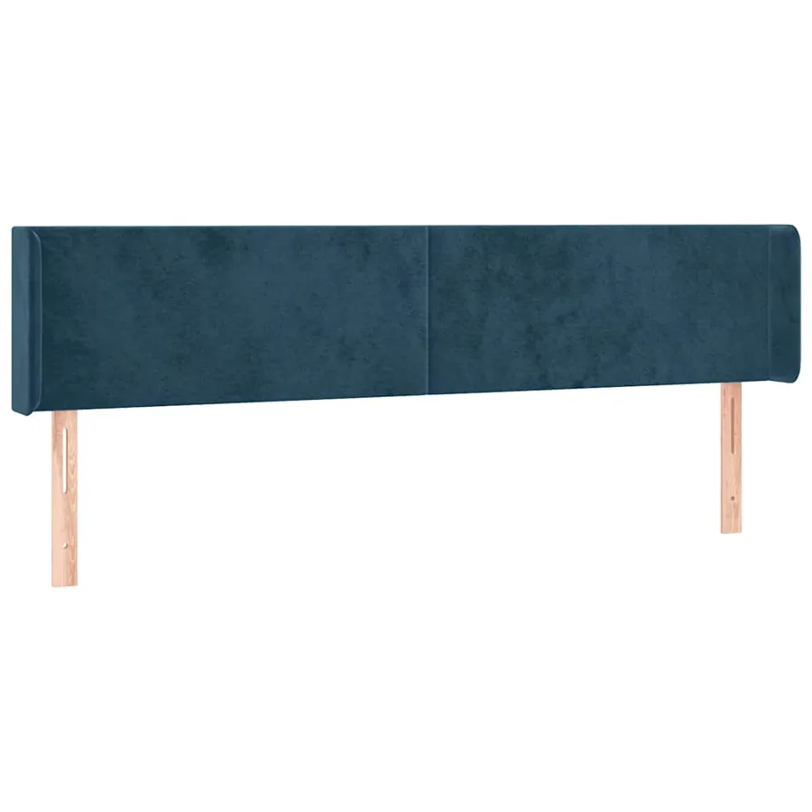 Tête de lit à LED Bleu foncé 163x16x78/88 cm Velours - 3