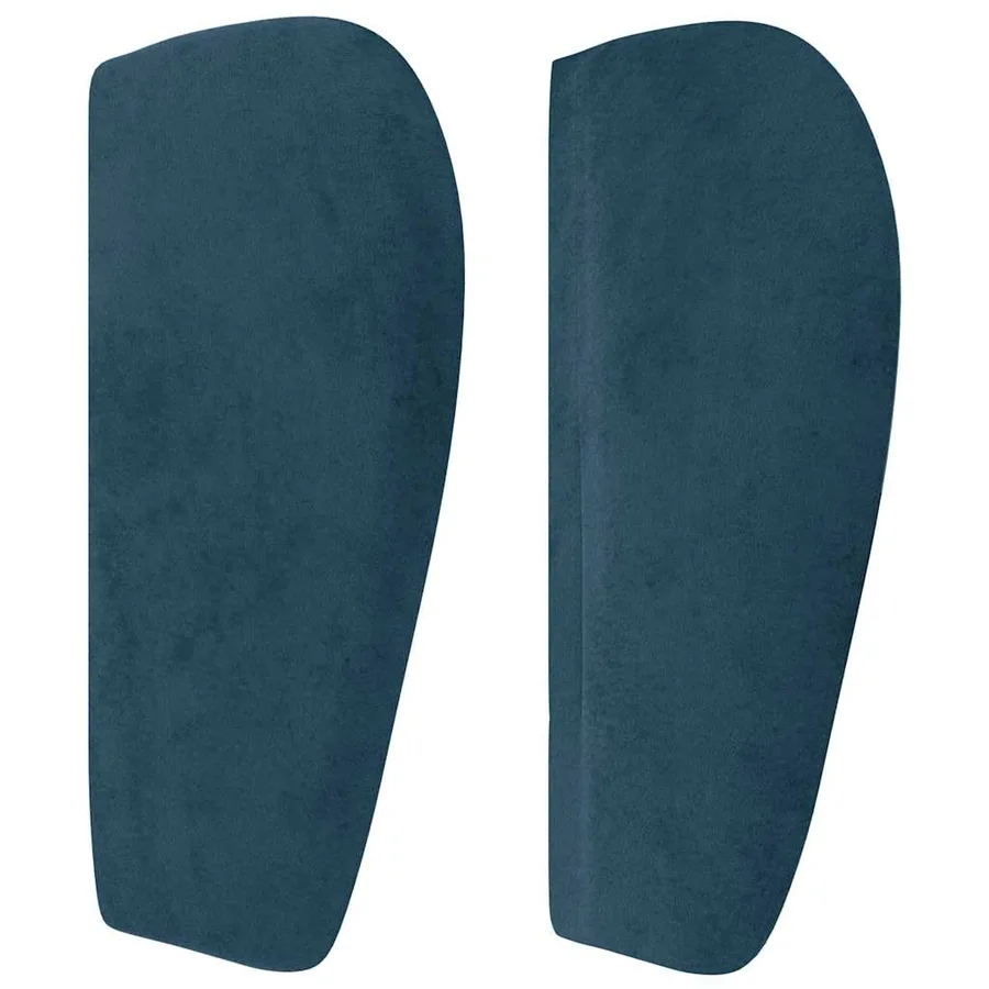 Tête de lit avec oreilles Bleu foncé 147x23x78/88 cm Velours - 4