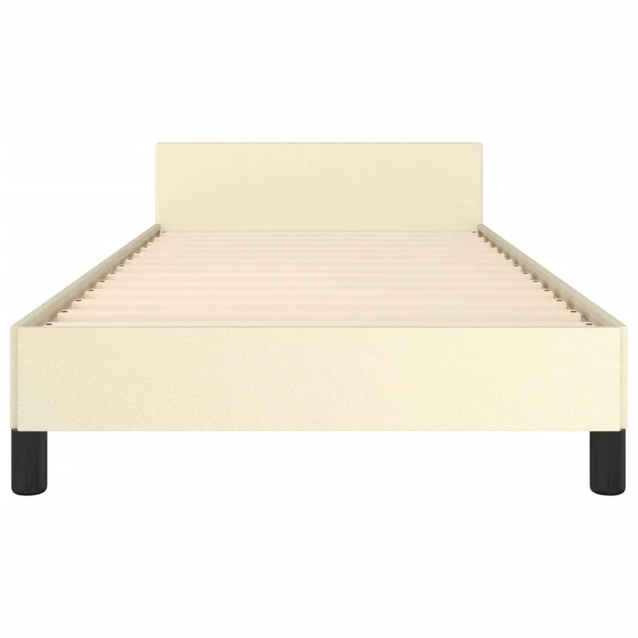 Cadre de lit sans matelas crème 80x200 cm similicuir - 6