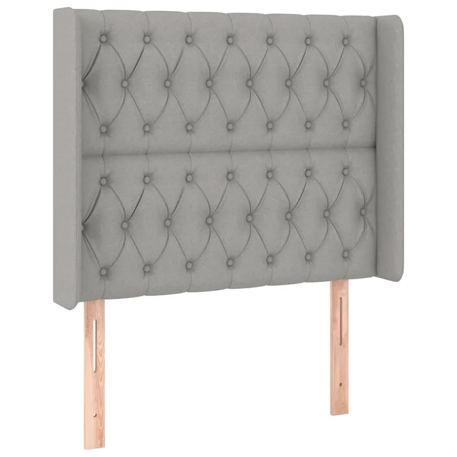 Sommier à lattes de lit matelas LED Gris clair 90x190cm Tissu - 7