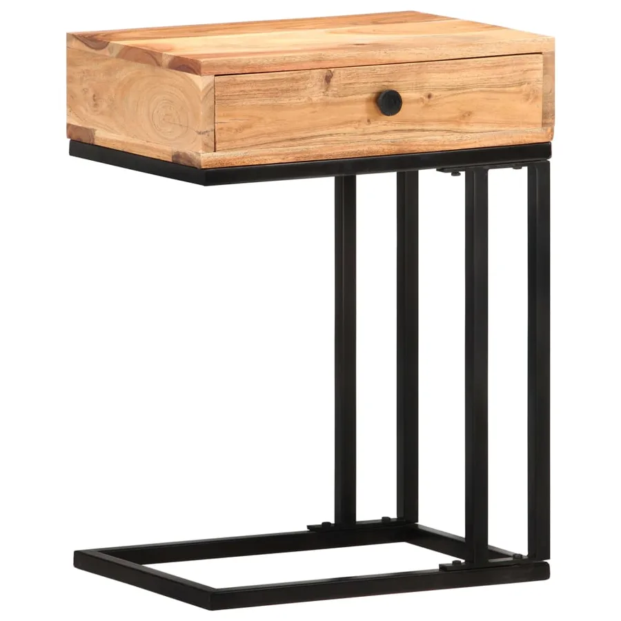 Table d'appoint en forme d'U 45x30x61 cm Bois d'acacia massif - 12