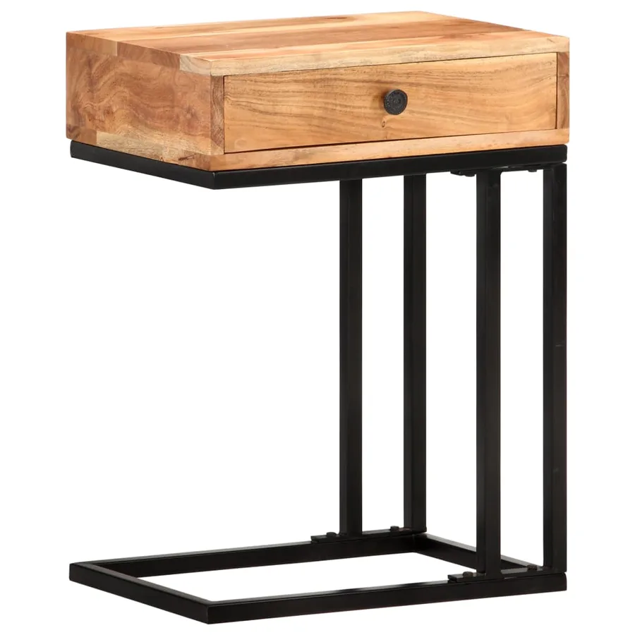 Table d'appoint en forme d'U 45x30x61 cm Bois d'acacia massif - 13