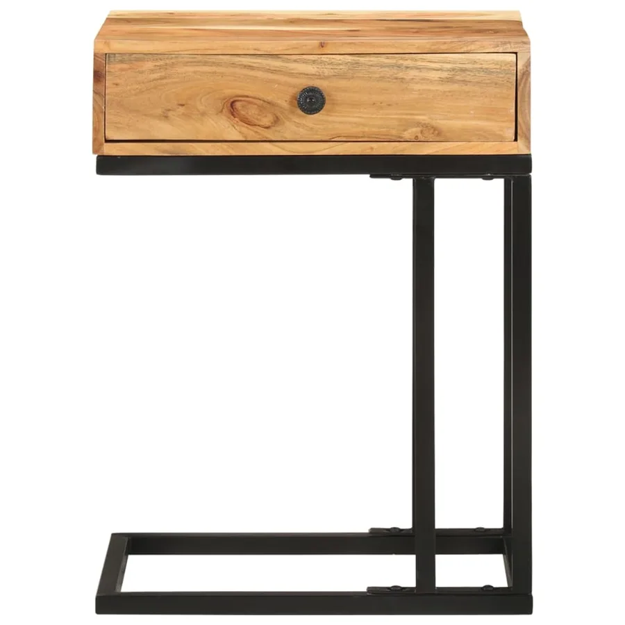 Table d'appoint en forme d'U 45x30x61 cm Bois d'acacia massif - 3