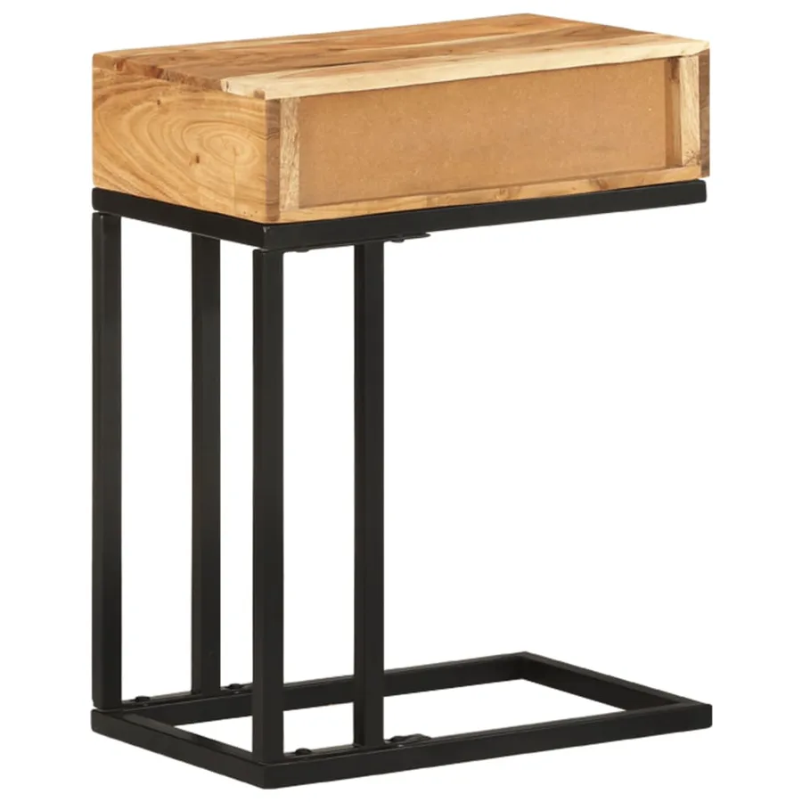 Table d'appoint en forme d'U 45x30x61 cm Bois d'acacia massif - 4