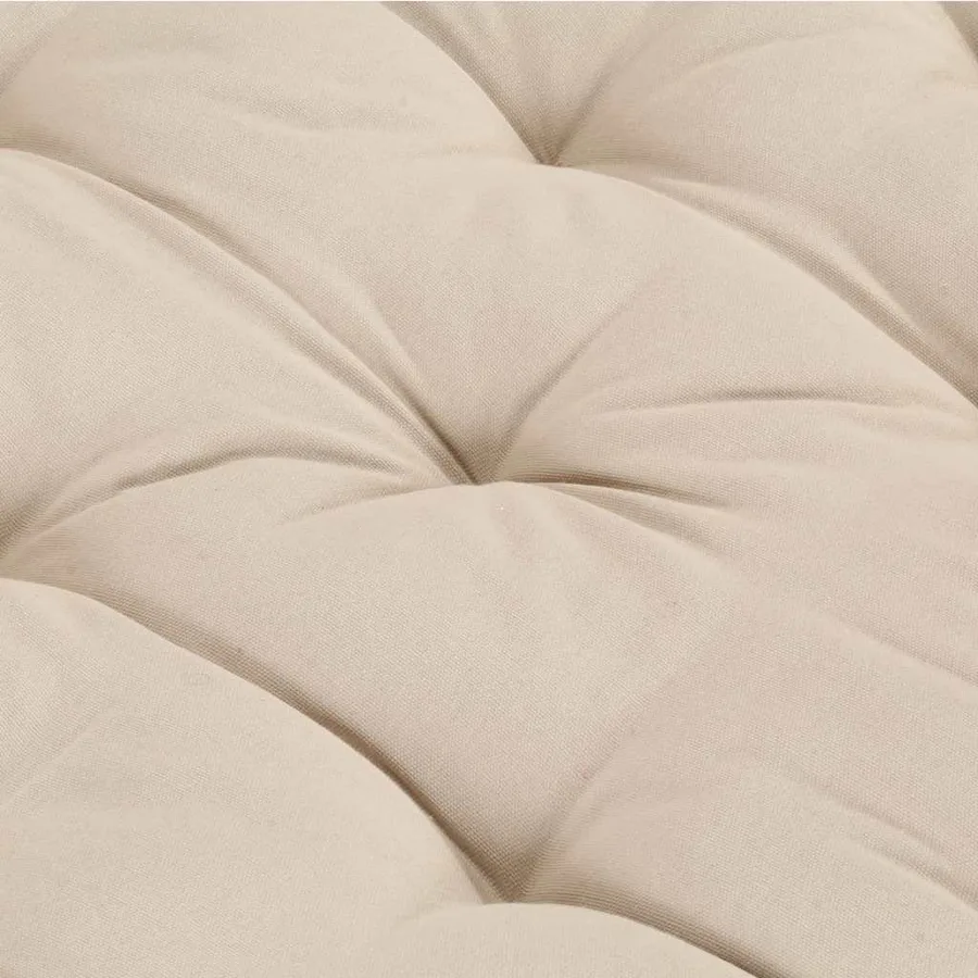 Coussin de plancher de palette Coton 120x40x7 cm Beige - 8