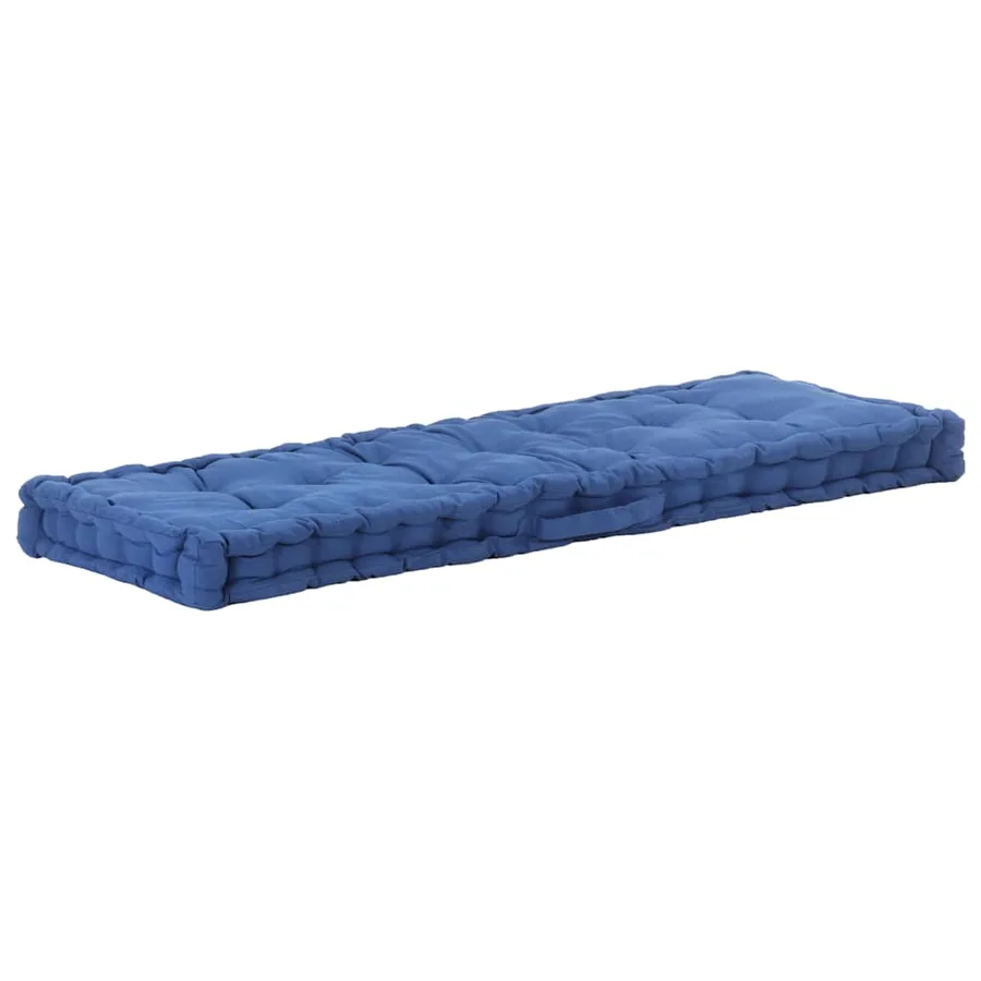 Coussin de plancher de palette Coton 120x40x7 cm Bleu clair - 2