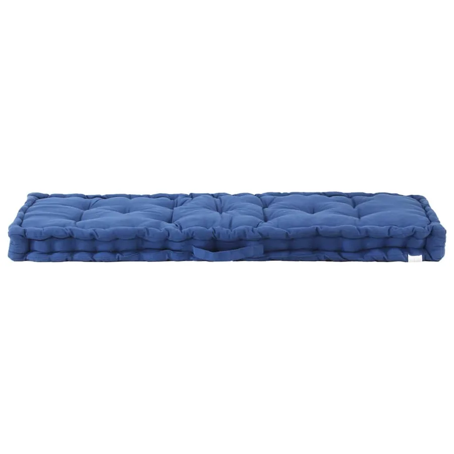 Coussin de plancher de palette Coton 120x40x7 cm Bleu clair - 4