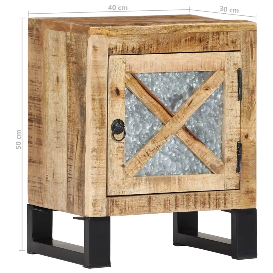Table de chevet 40x30x50 cm Bois de manguier massif - 10