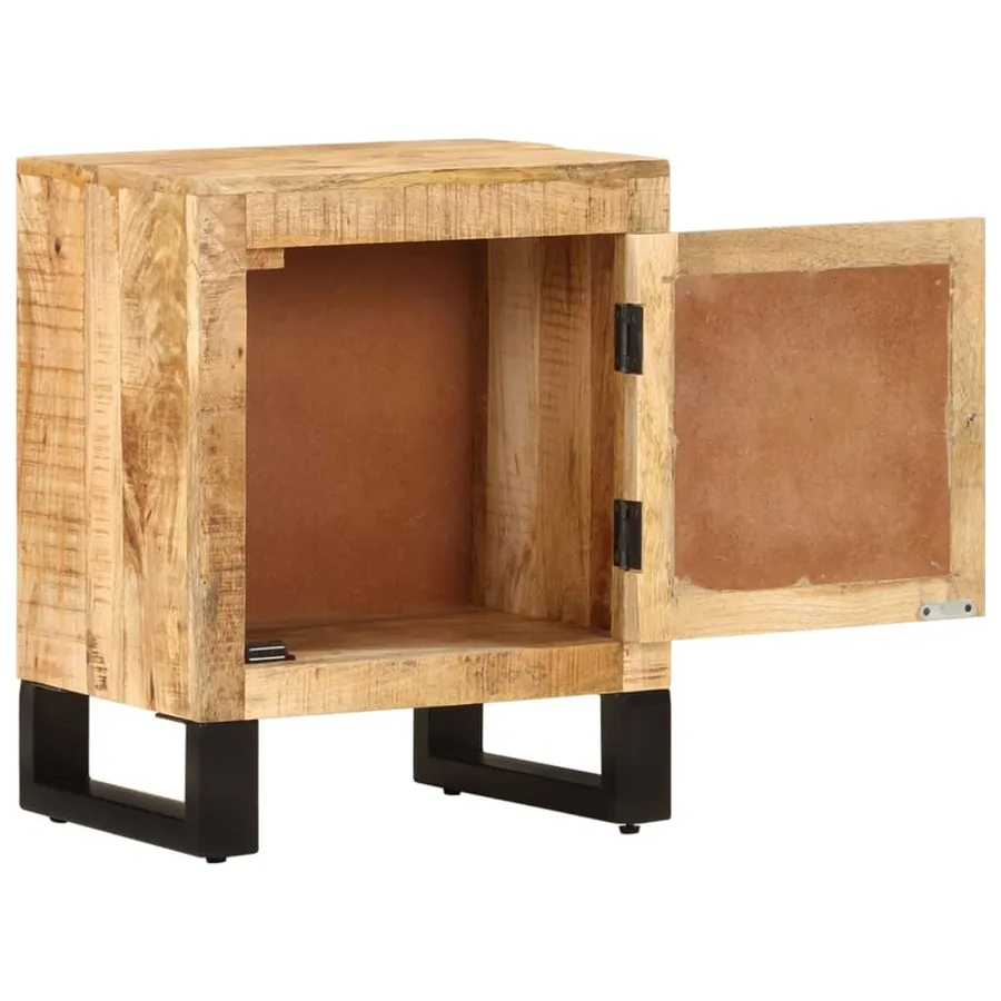 Table de chevet 40x30x50 cm Bois de manguier massif - 4
