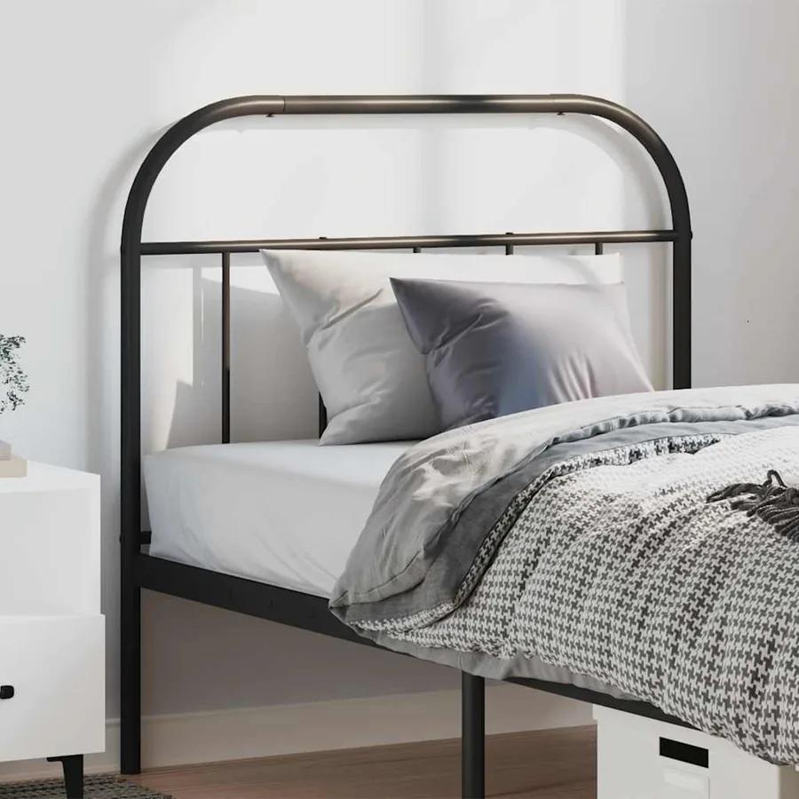 Tête de lit de remplacement métal noir 100 cm