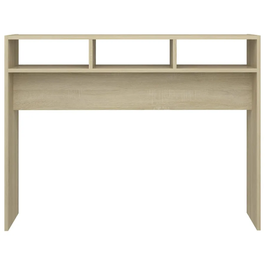 Table console chêne sonoma 105x30x80 cm bois d'ingénierie - 4
