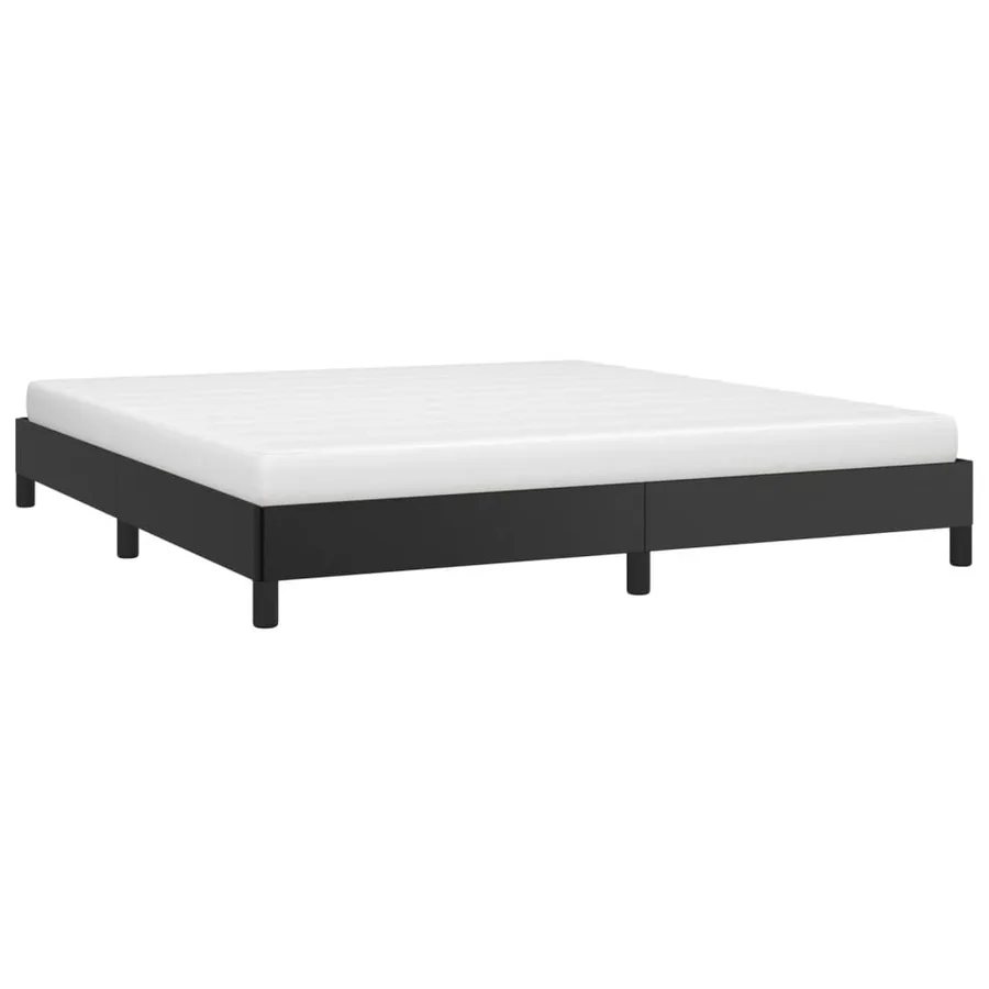 Cadre de lit sans matelas noir 180x200 cm similicuir - 3