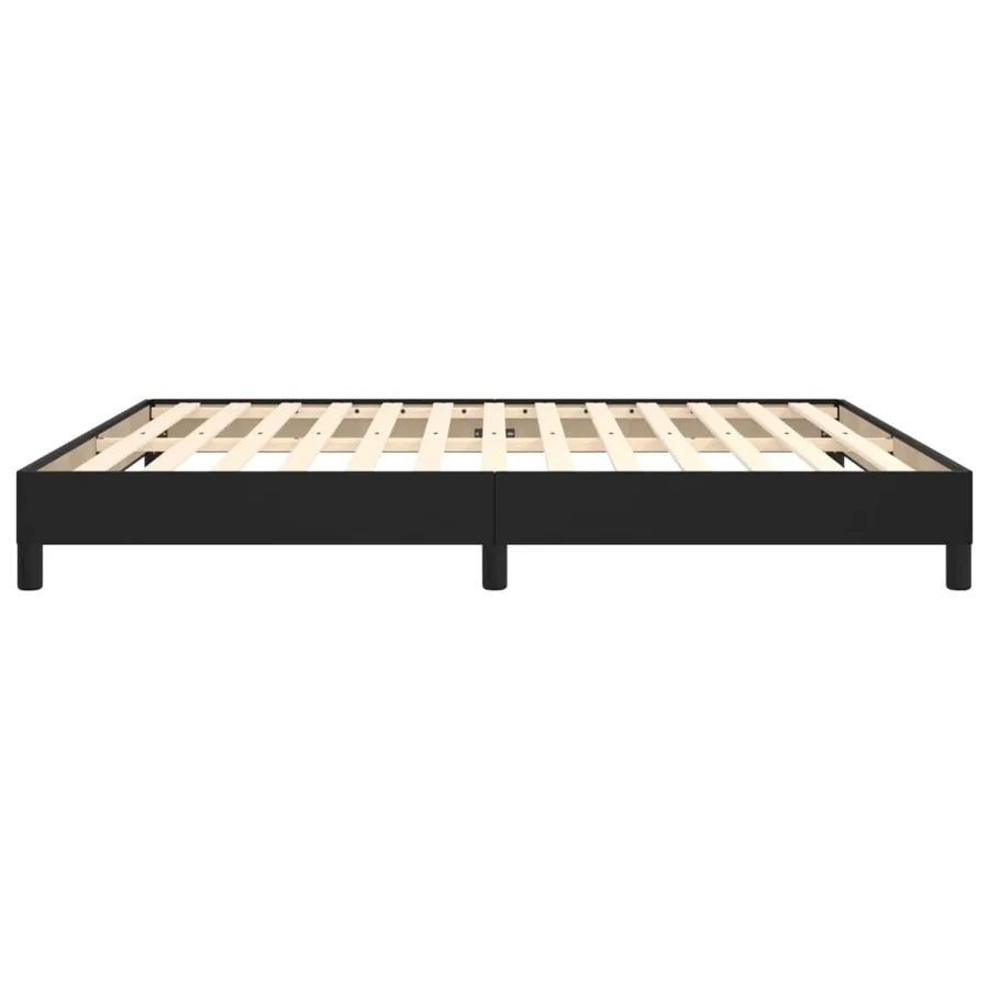 Cadre de lit sans matelas noir 180x200 cm similicuir - 6