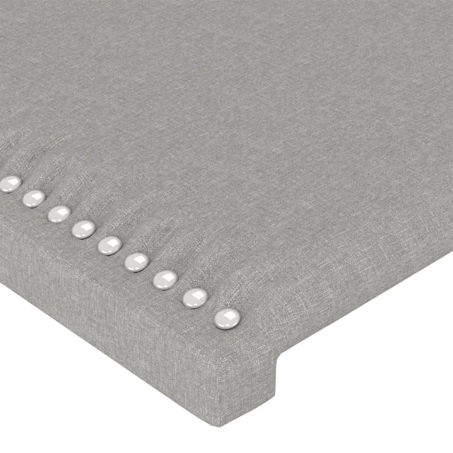 Cadre de lit sans matelas gris clair 90x190 cm tissu - 10