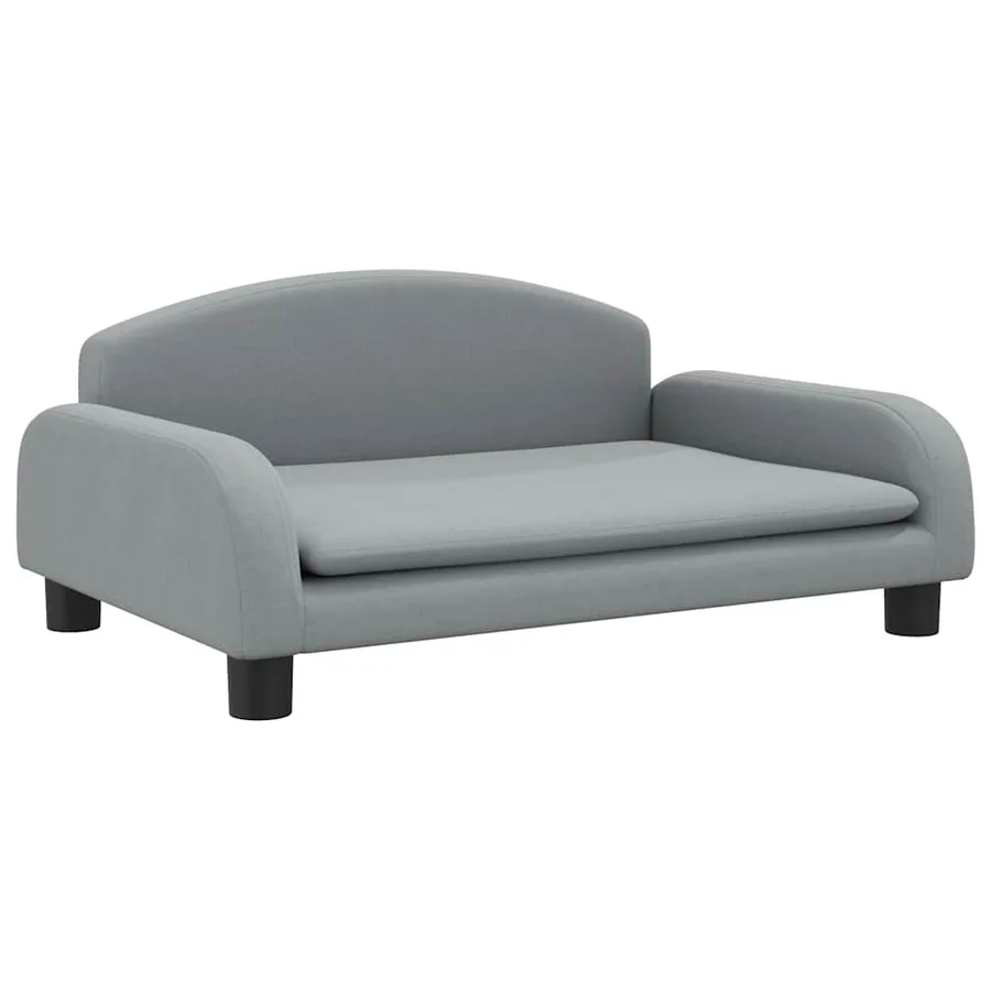 Lit pour chien gris clair 70x45x30 cm tissu - 2