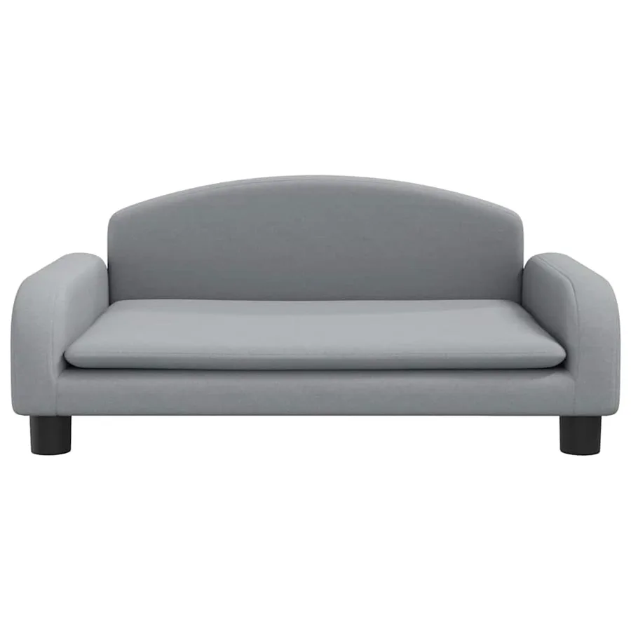 Lit pour chien gris clair 70x45x30 cm tissu - 3