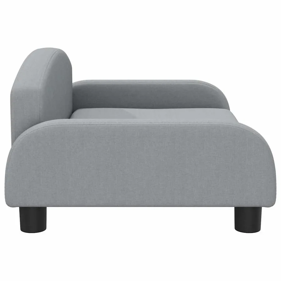 Lit pour chien gris clair 70x45x30 cm tissu - 4