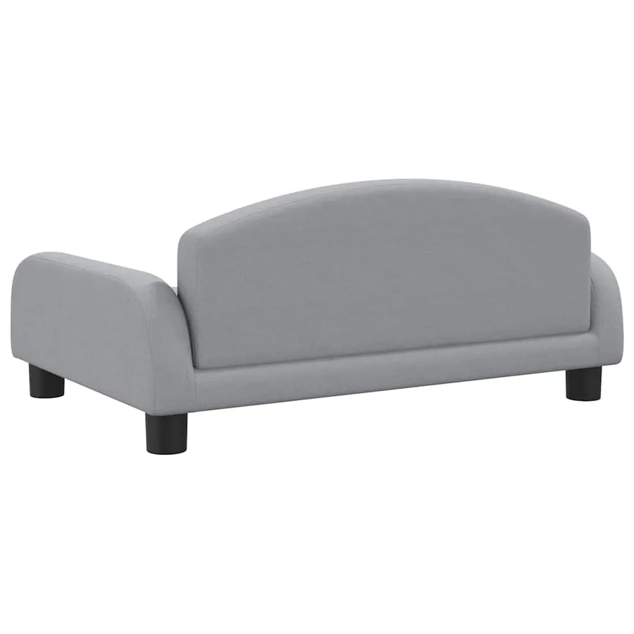 Lit pour chien gris clair 70x45x30 cm tissu - 5