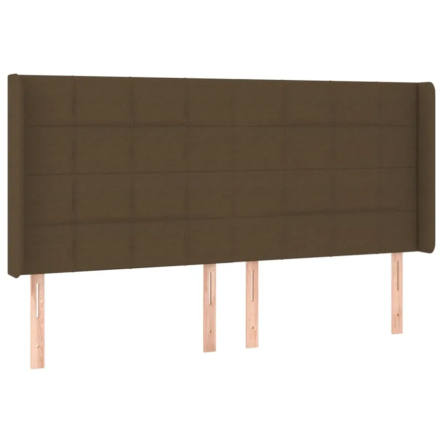 Sommier à lattes de lit matelas et LED Marron foncé 180x200cm - 7