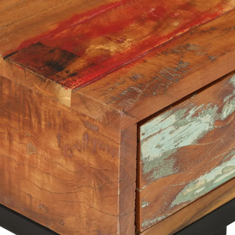 Table d'appoint en U 45x30x61 cm Bois de récupération massif - 5