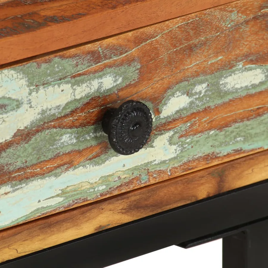 Table d'appoint en U 45x30x61 cm Bois de récupération massif - 7