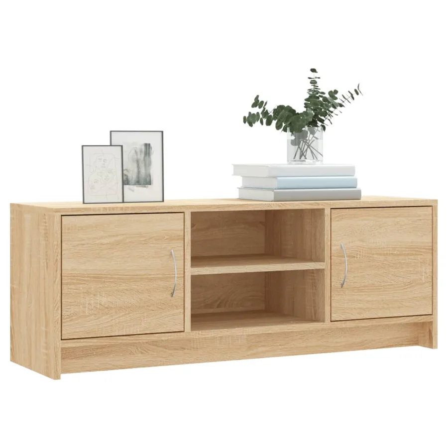 Meuble TV chêne sonoma 102x30x37,5 cm bois d'ingénierie - 3