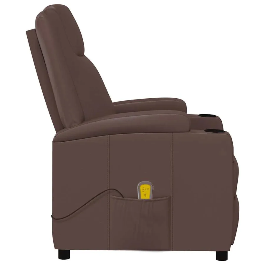 Fauteuil de massage Marron Similicuir - 4