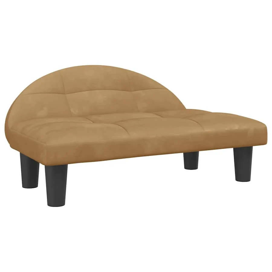 Lit pour chien marron 70x52x30 cm velours - 2