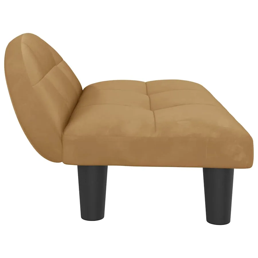 Lit pour chien marron 70x52x30 cm velours - 4