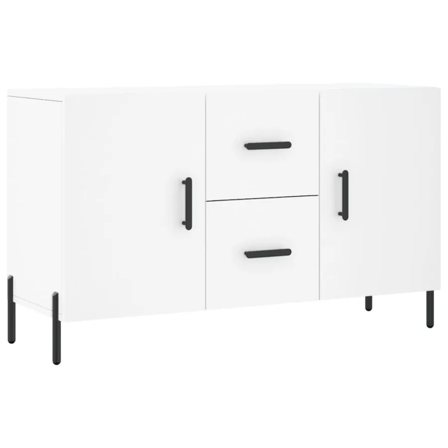 Buffet blanc 100x36x60 cm bois d'ingénierie - 2