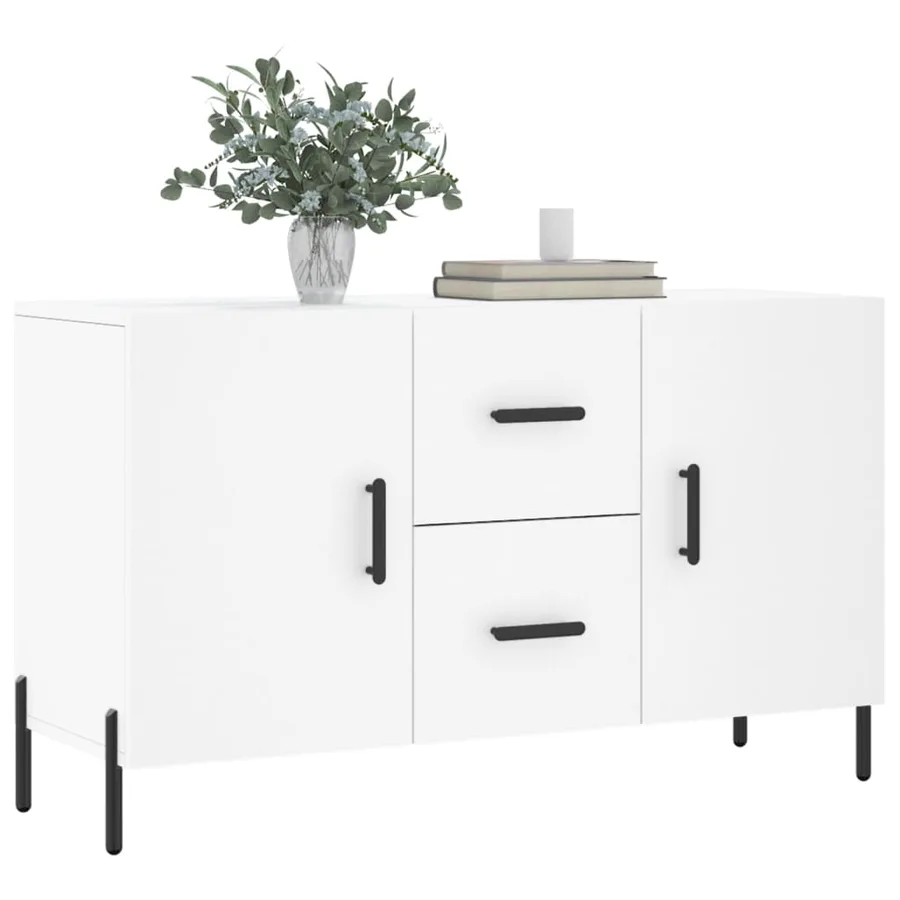 Buffet blanc 100x36x60 cm bois d'ingénierie - 3