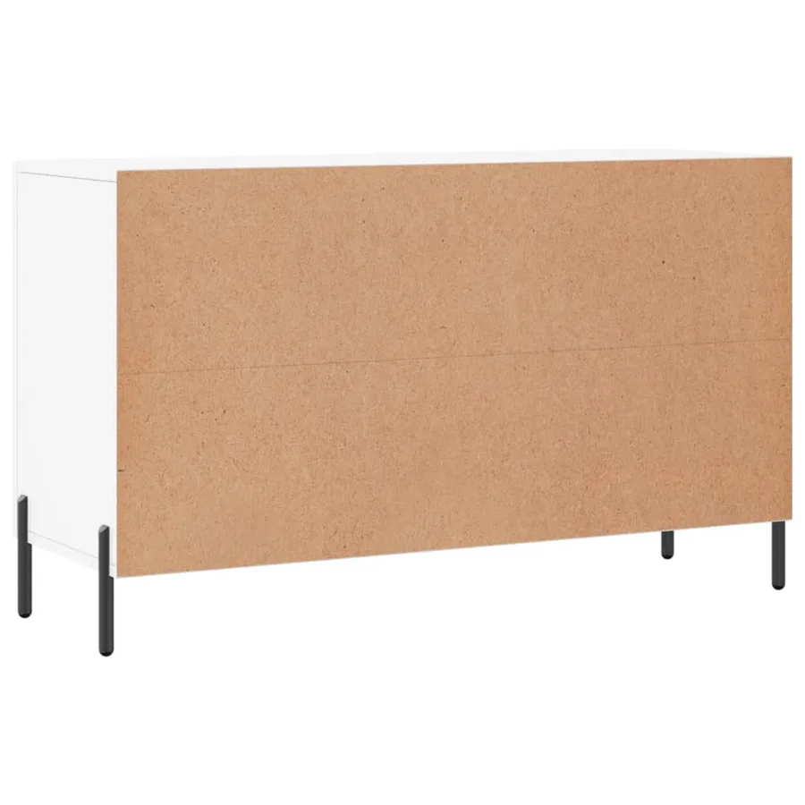 Buffet blanc 100x36x60 cm bois d'ingénierie - 8