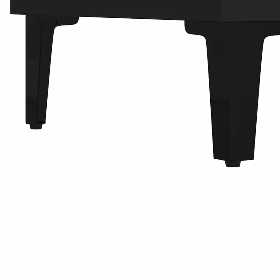 Buffet noir 69,5x34x90 cm bois d'ingénierie - 10