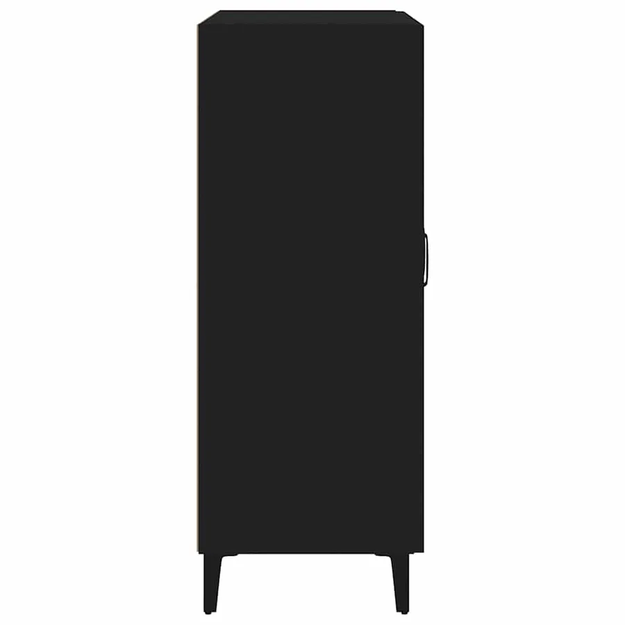 Buffet noir 69,5x34x90 cm bois d'ingénierie - 7