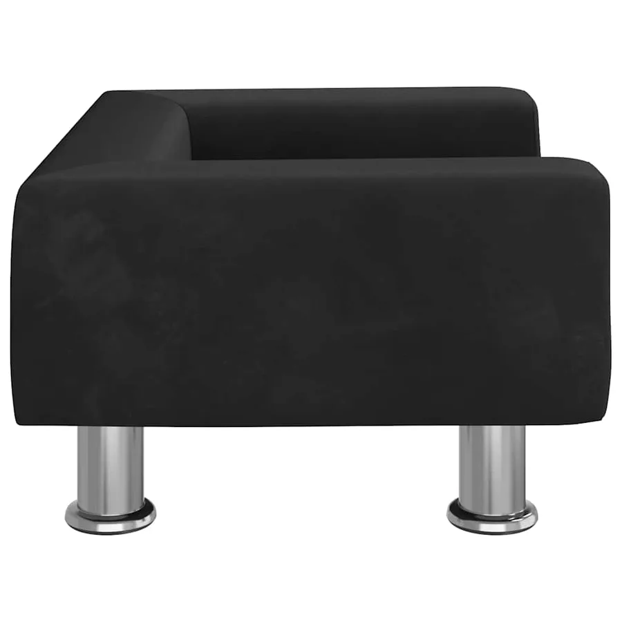 Lit pour chien noir 50x40x26,5 cm velours - 4