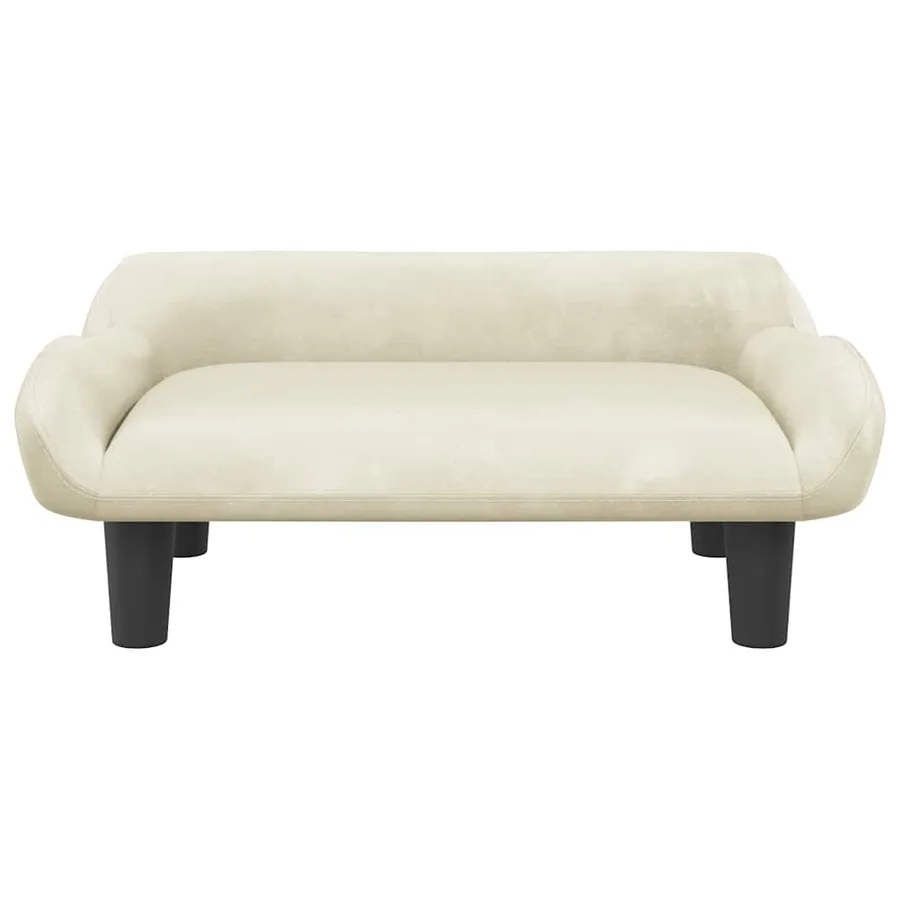 Lit pour chien crème 70x40x24 cm velours - 3
