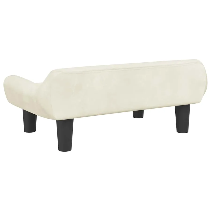 Lit pour chien crème 70x40x24 cm velours - 5