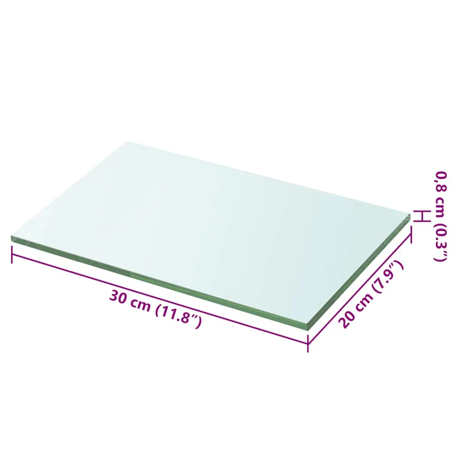 Panneau pour étagère Verre transparent 30 x 20 cm - 3