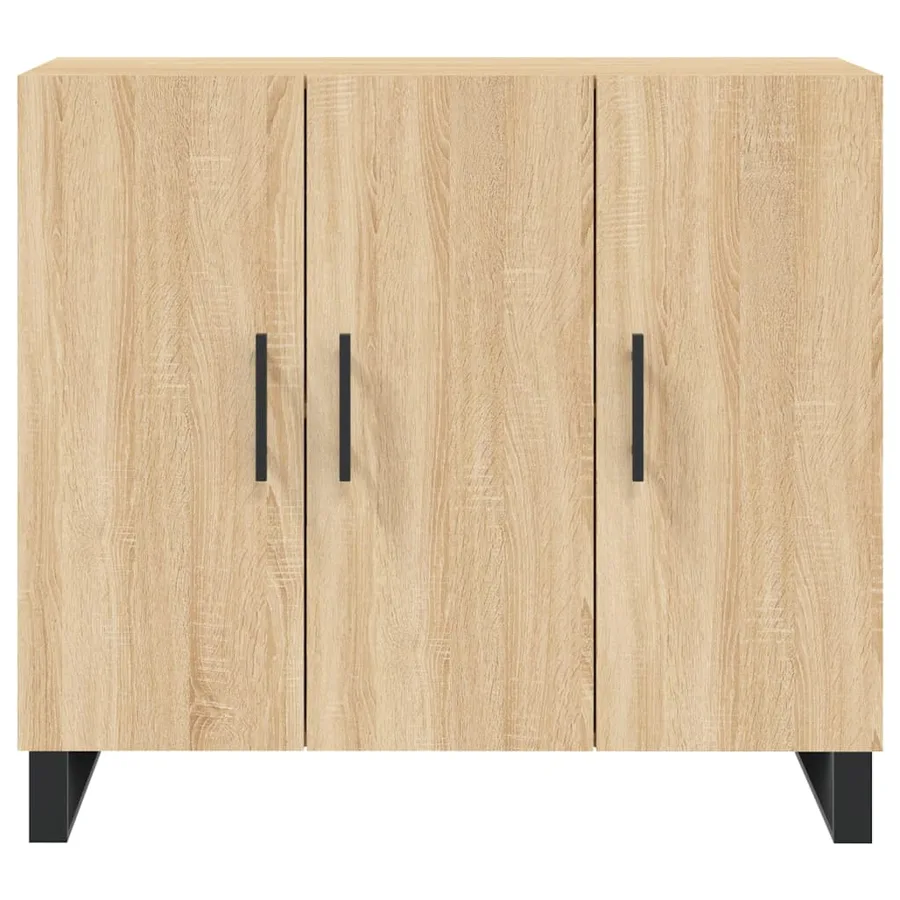 Buffet chêne sonoma 90x34x80 cm bois d'ingénierie - 6