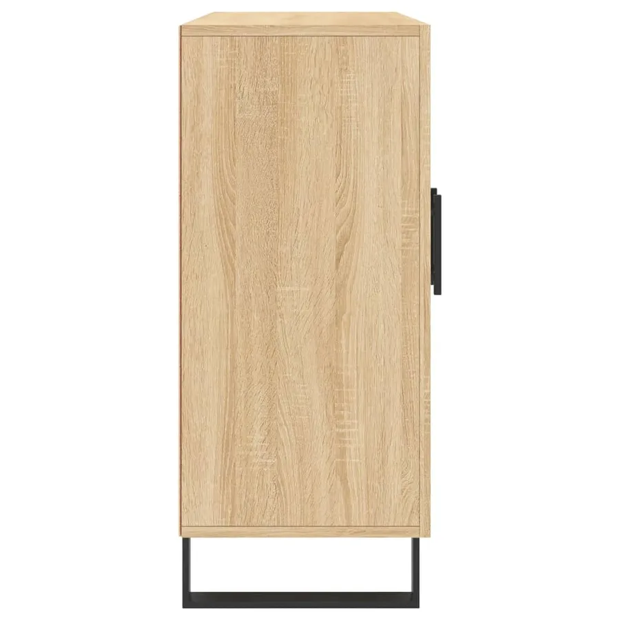 Buffet chêne sonoma 90x34x80 cm bois d'ingénierie - 7