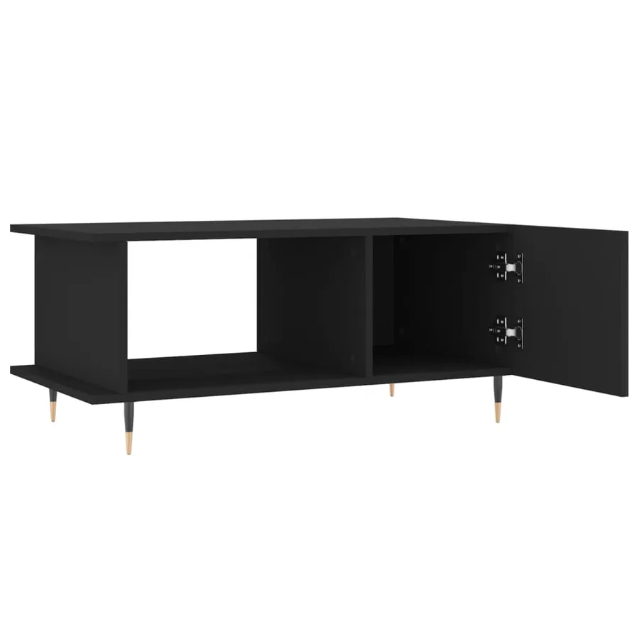 Table basse noir 90x50x40 cm bois d'ingénierie - 6