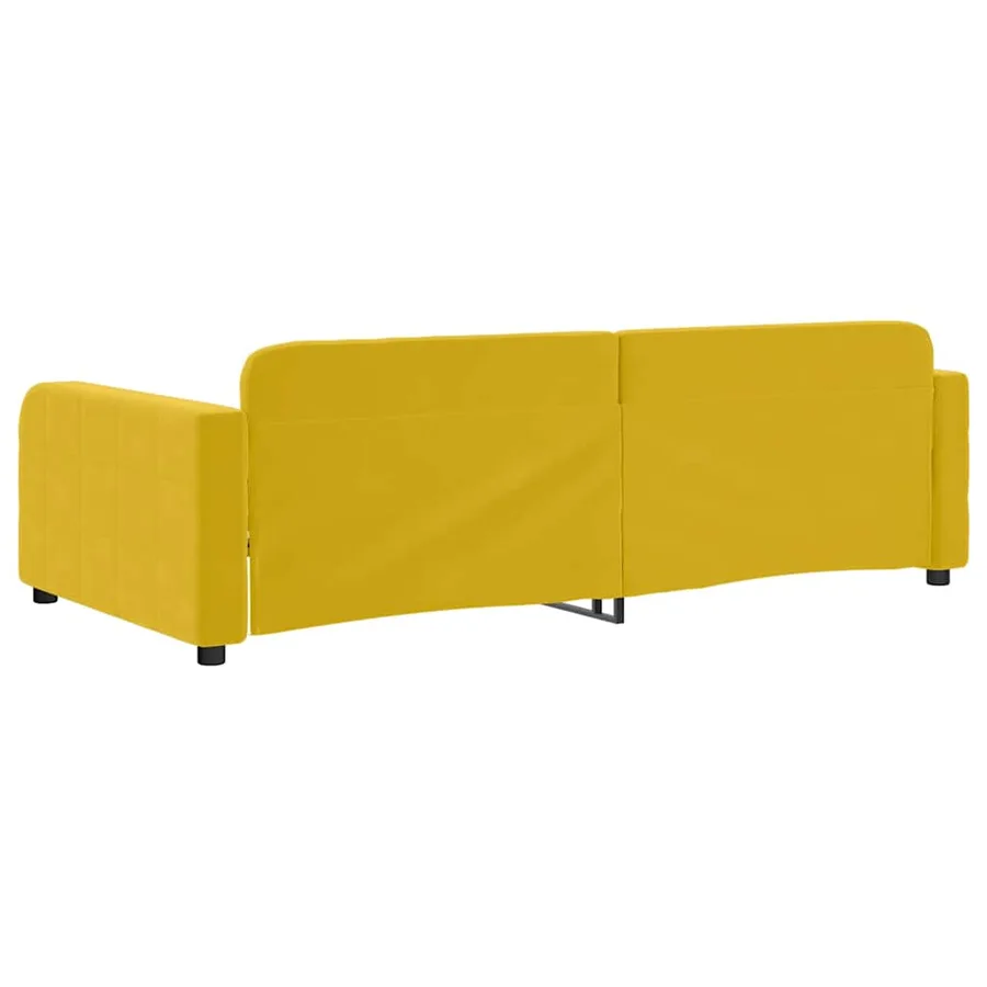 Lit de repos sans matelas jaune 90x200 cm velours - 5